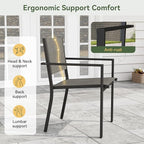 Aoxun 8-Piece Patio Table and Chairs Set & 15ft Patio Umbrella - Image 9