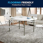 Flash Furniture Scarborough 5' Round Plastic Folding Table - Image 7