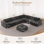 Vesgantti 143.7" Boneless Couch - Image 2