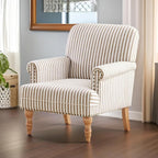 HUIMO Linen Fabric Accent Chair, Mid-Century Modern Armchair by HUIMO