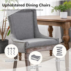 Modern Dining Chairs Set of 2, High Back Dining Chairs Side Chairs - Image 4