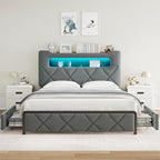 Jocoevol Full Upholstered LED Bed Frame - Image 8