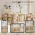 Hyfirm Upholstered Barrel Dining Chairs Set of 4, Velvet Kitchen Accent Chairs - Image 6