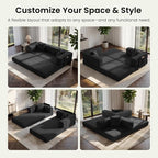 78.8" Convertible Sofa Bed, Corduroy Futon Couch - Image 3