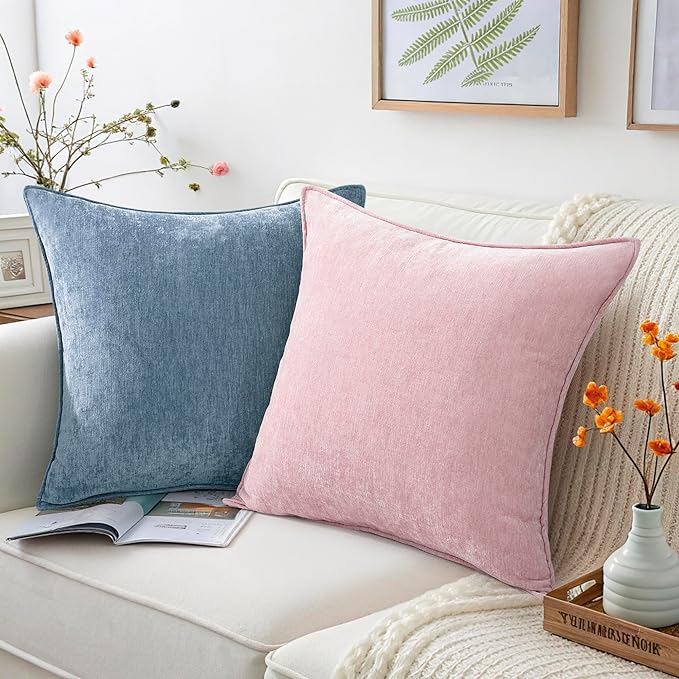 decorUhome Summer Couch Euro Sham Throw Pillow Covers 22x22 Set of 2, - Image 6
