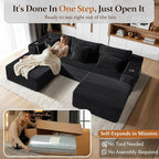 108" Oversized Cloud Sectional Couch, Comfort U Shaped Sofa - Image 3