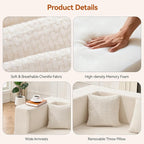 MONVANE 75" Loveseat Sofa, Comfy Chenille Cloud Couch - Image 4