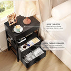 Lazzanto Nightstand Hidden Drawer Charging Table - Image 6