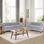 AVZEAR Chesterfield Loveseat, Modern Velvet Sofa Tufted Couch 2 Seater - Image 5