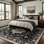 RELEANY Area Rugs 8'x10' Washable Non-Slip, Floral Vintage Distress Print - Image 2