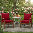 Summsun Outdoor Chair Cushions Set of 2, Waterproof Back Pillow and Seat - Image 2