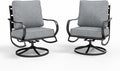 Sophia & William 2 Pieces Patio Furniture Sets Metal Sofa Chairs Patio Cushion by SophiaWilliam