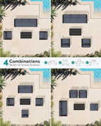 SERWALL HDPE Patio Conversation Set, 6-piece Sectional Outdoor Furniture Set - Image 8
