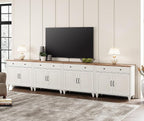 WAMAPT Buffet Cabinet with 8 Doors and 4 Drawers, Large Coffee Bar Table Wood - Image 5
