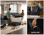 115" Oversized Corduroy Couch Modular Sectional Sofa, Washable Cloud Couch - Image 7