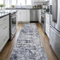 Washable Area Rug 3x14 Entryway Rug: Washable Modern Abstract Soft Thin Rug by FXRHLP
