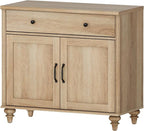 WAMPAT 34’‘ Oak Buffet Cabinet - Image 8