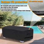 Stackable Chaise Lounge Covers for 2-3 Stackable Patio Lounge Chair, 600D - Image 4