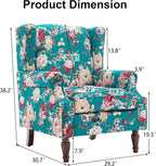 Pia Ricco High Back Floral Accent Chair - Image 2