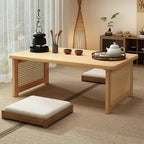 Japanese Floor Table Bamboo Folding Coffee Table Portable Solid Wood Japanese by YHGSYXL