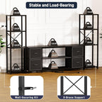 Yenlure LED TV Stand Bookshelf Combo - Image 5