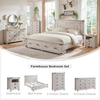T4TREAM Farmhouse 5 Drawers Dresser Chests - Image 5