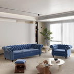 Chesterfield 3 Seater Sofa, Modern Velvet Tufted Couch 3 Seater - Image 6
