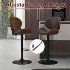 civama Bar Stools Set of 3 for Kitchen Counter, Adjustable Bar Height Chairs - Image 3