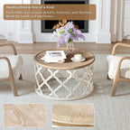 Farmhouse Coffee Table, French Country Round Coffee Table - Image 4