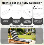Chaise Lounge Cushions Outdoor 80x26x6 Inch, Fade Resistant 6'' Thicken Outdoor - Image 7