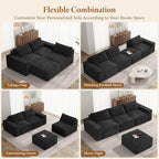 Vesgantti 114" Modular Boneless Couch, Modern 4 Sester Sectional Sofa - Image 7