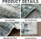 8x10 Area Rugs Washable Rug: Large Modern Abstract Living Room Rug Soft - Image 5