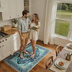 RELEANY Area Rugs 3'x5' Washable Non-Slip, Floral Vintage Distress Print - Image 3