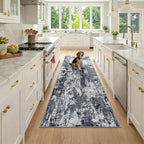 RELEANY Washable Area Rugs 2'6"x8 Non-Slip Modern Abstract Soft by RELEANY