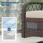 3-Piece Outdoor Patio Furniture Set, 2 Swivel Rocking Chairs and Tempered Glass - Image 3