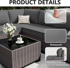 ALAULM 10 Pieces Outdoor Patio Furniture Set - Image 4