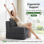 Convertible 4-in-1 Folding Sofa Bed Boneless Sleeper Chair Couch Foldable - Image 6