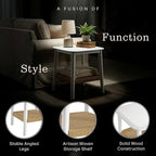 Alaterre Furniture Calais 2-Tier Small End Table - Image 5