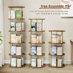 ALLSTAND 5 Tier Rotating Bookshelf, 360 ° Display Stackable Spinning Bookshelf - Image 5