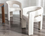 VESCASA Linen Barrel Dining Chair - Image 9