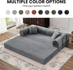 79'' Sleeper Couch Bed, 5 in 1 Convertible Floor Sofa, Folding Modular Couch - Image 8