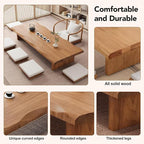 Solid Wood Japanese Low Floor Table Meditation Floor Sitting Altar Table - Image 3