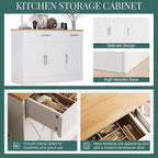 Shintenchi Modern Farmhouse Sideboard Buffet Cabinet - Image 6