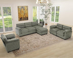HAOMARKETS Corduroy Sofa Set, Upholstered Ottoman, Modern Loveseat and 3-Seater - Image 5