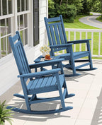 KINGYES Oversized Outdoor Rocking Chair Set of 6, All-Weather Patio Rocking - Image 2