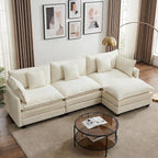 113” Modular Sectional Sofa, L Shaped Cloud Couch by Unknown