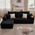95" Cloud Sectional Couch with L-Shape Chaise, Modern Cloud Couch with Deep Seat by ODUWA