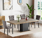 Henf 63"-79" Dining Table Set for 4, 5 Pieces Extendable Dining Table and 4 by Henf