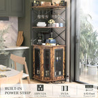 Aheaplus Corner Bar Cabinet - Image 7