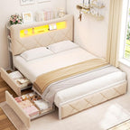 Full Upholstered LED Bed Frame - Image 3